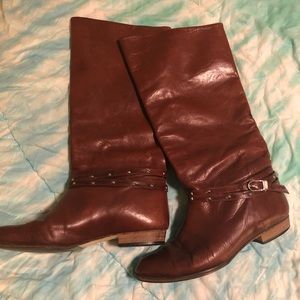 Brown Italian leather boots